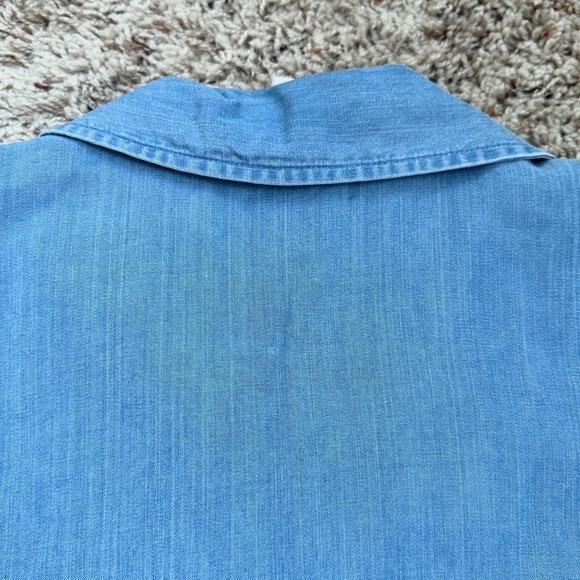 💙 Vintage JM Collection Butterfly Embroidered Chambray Shirt Women’s Size 16W - Picture 10 of 16